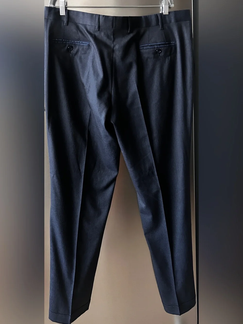 Compagnia della Lana Italian Virgin Wool Dress Pants Navy 40x35 Made in Italy
